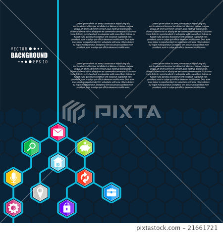 Abstract creative concept vector hexagon network - Stock Illustration ...