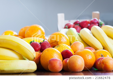 various fresh fruits at table various fresh fruits at table 21662478