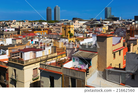 view to skyscrapers from the historic district of Born. Barcelo 21662560