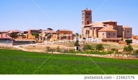View of Torremormojon with church 21662576