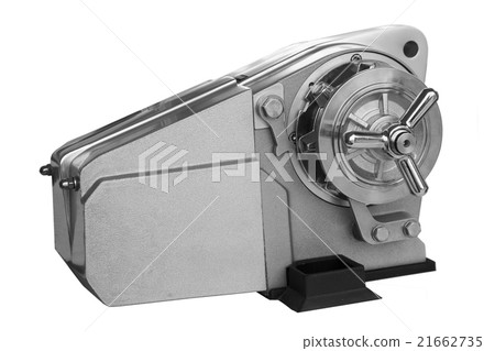 Boat windlass for anchoring isolated on white Boat windlass for anchoring isolated on white 21662735