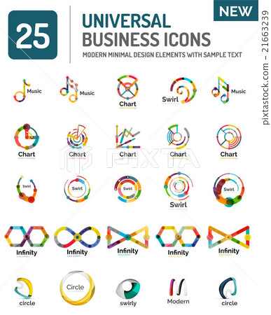 Collection of abstract company logo design - Stock Illustration ...