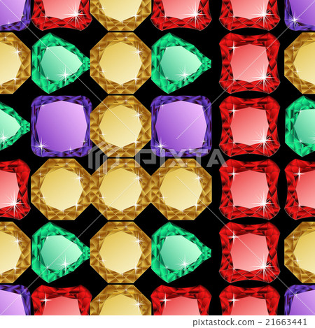 Diamonds seamless pattern - Stock Illustration [21663441] - PIXTA