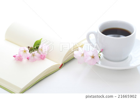 Cherry Blossoms, Books and Coffee 21665902