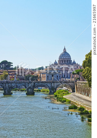 Dome of Saint Peter Basilica and Sant Angel Bridge Dome of Saint Peter Basilica and Sant Angel Bridge 21665997