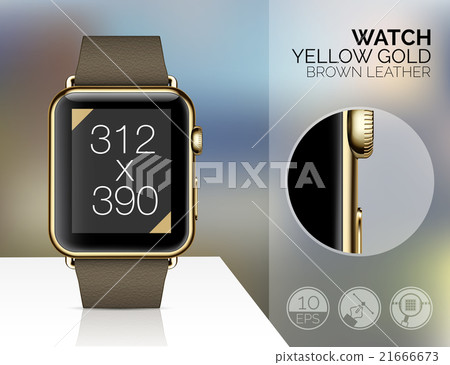 Smart watch isolated 21666673