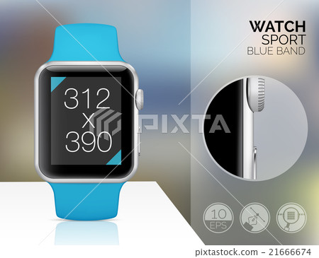 Smart watch isolated 21666674