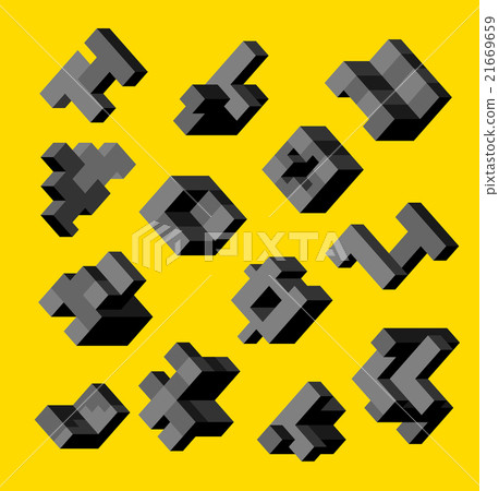 Isometric abstract geometric Isometric abstract geometric 21669659