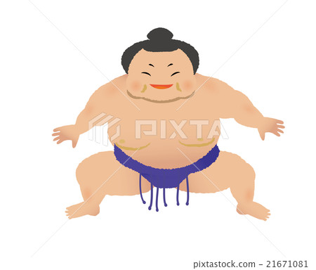 Sumo wrestler (anko type) four-tiered stepping pose Sumo wrestler (anko type) four-tiered stepping pose 21671081