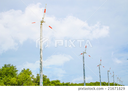 multiple wind turbine on the sky multiple wind turbine on the sky 21671829