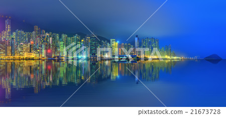 Panorama of Hong Kong and Financial district 21673728