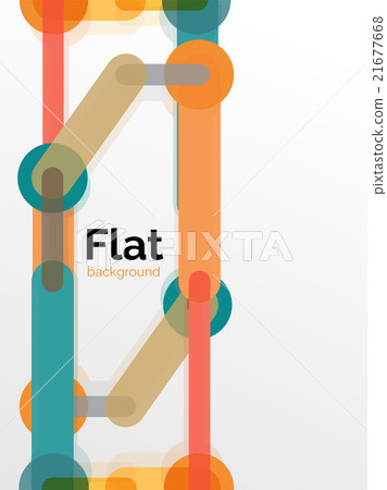 Colorful connected lines on white - abstract Colorful connected lines on white - abstract 21677668