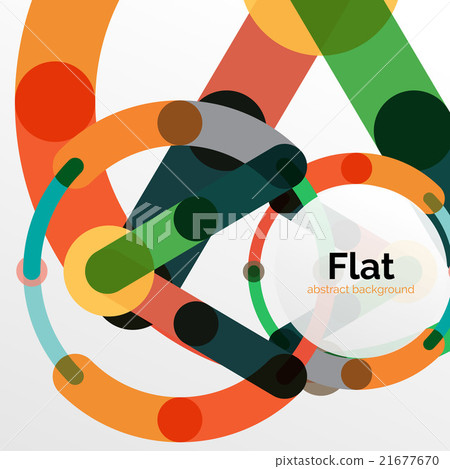 Colorful connected lines on white - abstract Colorful connected lines on white - abstract 21677670