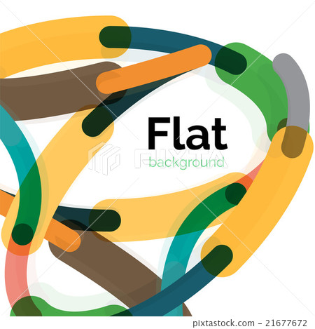 Colorful connected lines on white - abstract 21677672