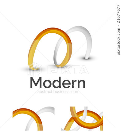 Abstract 3d swirl ribbon logo template with Abstract 3d swirl ribbon logo template with 21677677