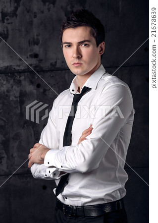 Portrait of businessman in white shirt and tie Portrait of businessman in white shirt and tie 21678639