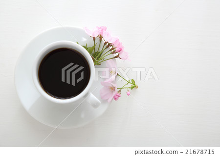 Sakura and coffee 21678715