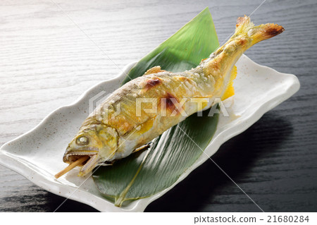 鹽烤三文魚 鹽烤三文魚 21680284