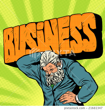 Antique Atlas stone word business strong man 21681347