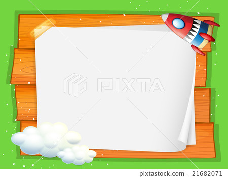 Frame design with spaceship flying 21682071