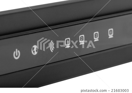 Black wireless internet network wi-fi router 21683003