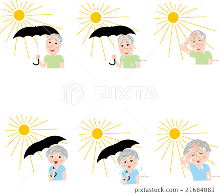 Seniors summer heat stroke set 21684081