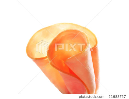 Thin slices of cooked ham, rolled up 21688737