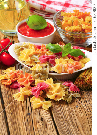 Colored bow tie pasta 21689029