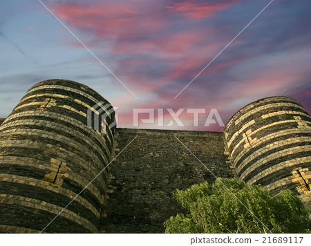 Exterior of Angers Castle, Angers city, France 21689117