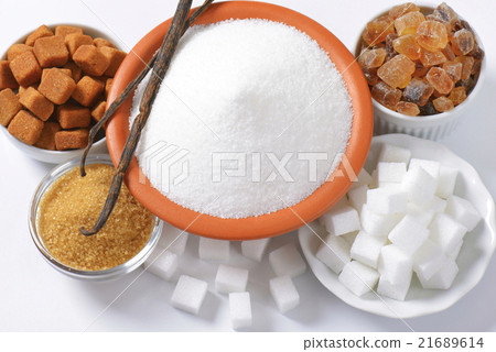 Various types of sugar 21689614