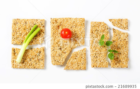 Sesame seed crackers Sesame seed crackers 21689935