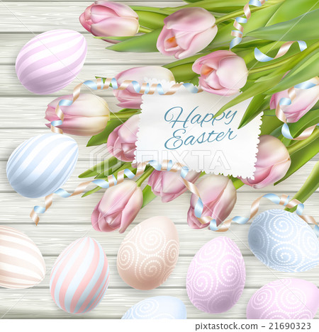 Easter eggs card. EPS 10 21690323