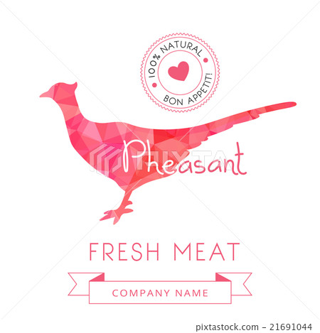 Image meat symbol pheasant silhouettes of animal Image meat symbol pheasant silhouettes of animal 21691044
