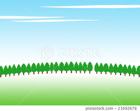 A row of fields - Stock Illustration [21692678] - PIXTA