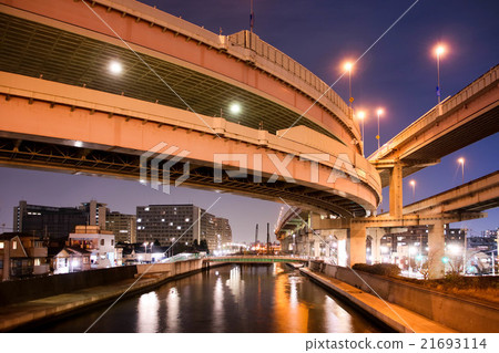 View of the Ayase River and the capital high View of the Ayase River and the capital high 21693114