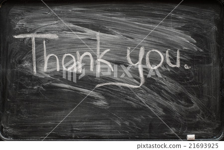 Stock Photo: the inscription on the board thank you