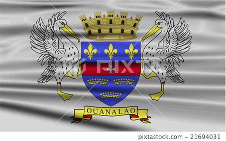 Flag of Saint Barthelemy with old texture. Vector Flag of Saint Barthelemy with old texture. Vector 21694031