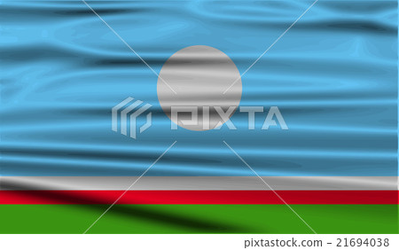 Flag of  Sakha Yakutia Republic, Russia with old t 21694038
