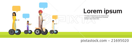 Indian People Group India Man Woman Ride Electric Indian People Group India Man Woman Ride Electric 21695020