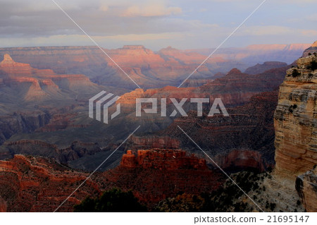 Stock Photo: grand canyon, eventide, valley