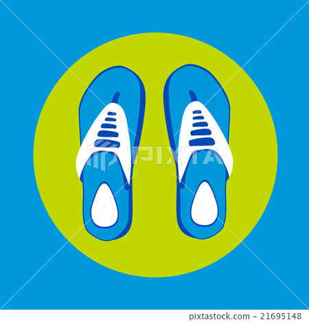 Flip Flops Icon Summer Slippers Foot Wear - Stock Illustration ...
