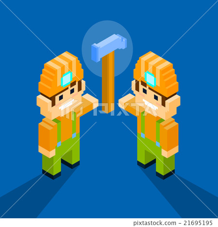 Man Service Worker Technical Support Team Hammer Man Service Worker Technical Support Team Hammer 21695195