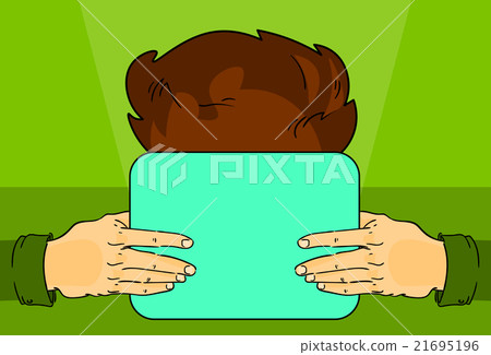 Hand Hold Tablet Computer, User Internet Social Hand Hold Tablet Computer, User Internet Social 21695196