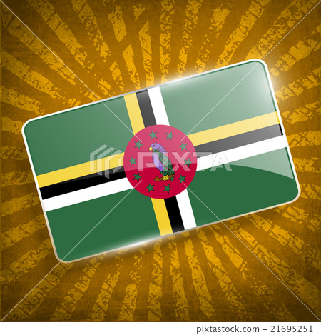 Flag of Dominica with old texture. Vector Flag of Dominica with old texture. Vector 21695251
