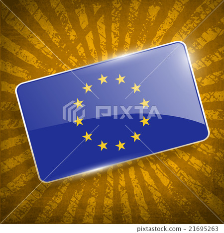 Flag of European Union with old texture. Vector 21695263