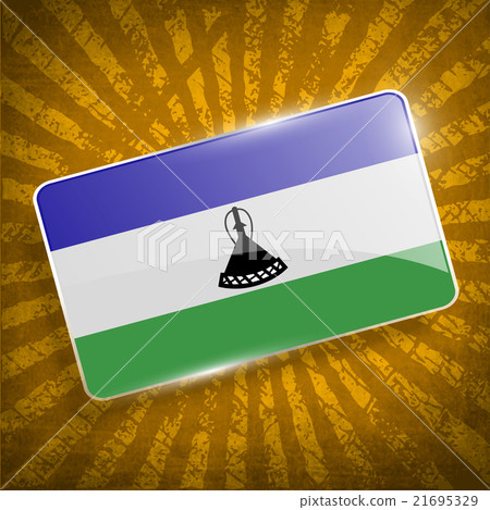 Flag of Lesotho with old texture. Vector Flag of Lesotho with old texture. Vector 21695329