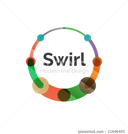 Vector swirl circle logo - Stock Illustration [21696405] - PIXTA