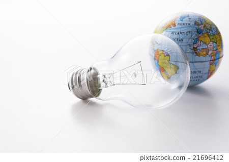 Incandescent light bulb and globe 21696412