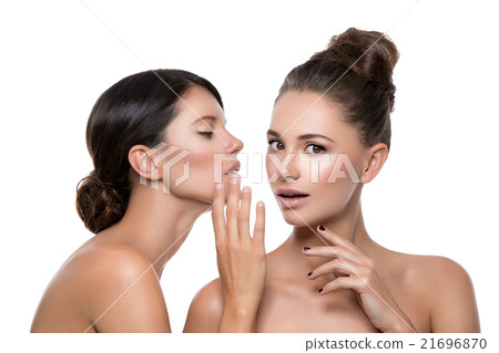 Two beautiful girls with perfect skin Two beautiful girls with perfect skin 21696870