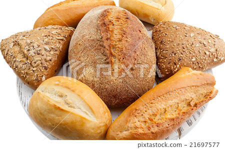 assorted breads isolated assorted breads isolated 21697577